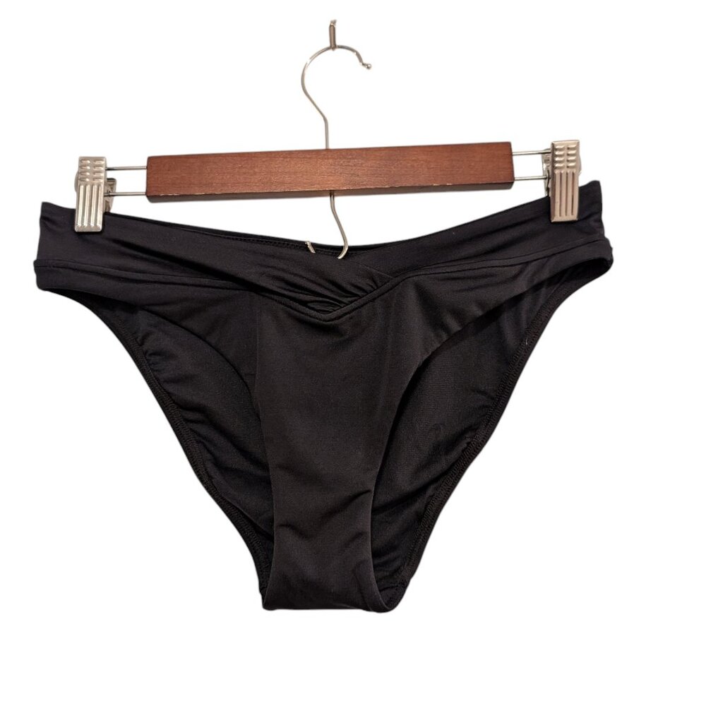 Seafolly Australia Womens Size US 8 Black Crossover Waistband Bikini Bottom